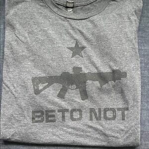 Gray Graphic T-Shirt with Beto Not Rifle Design